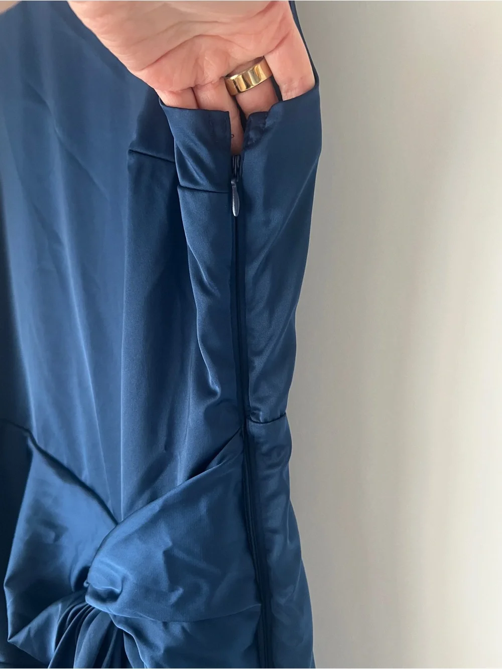 Abercrombie & Fitch Split Knot Draped Maxi Dress in Navy Blue - NWT!